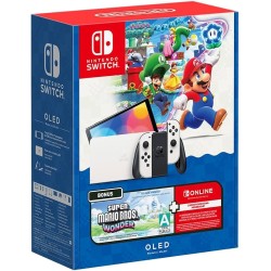Consola Nintendo Switch OLED White + Super Mario Wonder Bundle HRGSKAASD