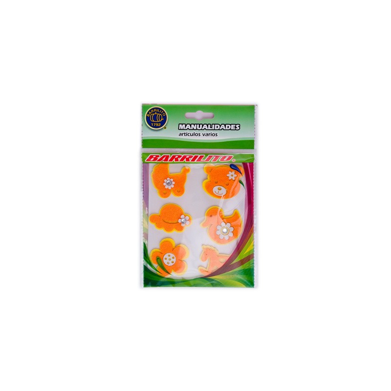 Barrilito calcomania animal  fs010 6pcset