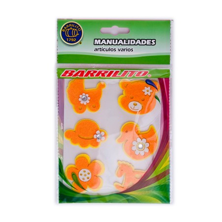 Barrilito calcomania animal  fs010 6pcset