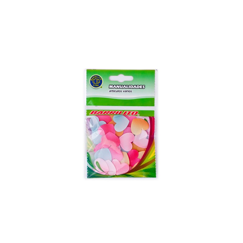 Barrilito corazones de satin aa075 45 x 20 mm. 20 piezas
