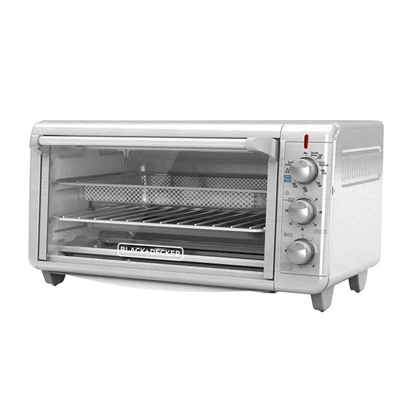 Black + Decker Horno con Freidora de Aire 8 rebanadas inox TO3265xSSLA