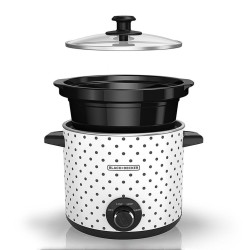 Black + Decker olla de coccion lenta 4l blancanegro SC1004D