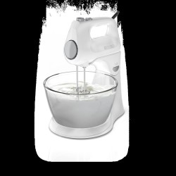 Black+Decker Batidora 2 en 1 vertical y manual  250 watts color blanca  MX91250WDLA