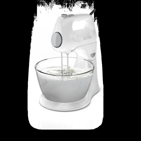 Black+Decker Batidora 2 en 1 vertical y manual  250 watts color blanca  MX91250WDLA