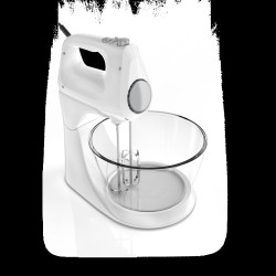 Black+Decker Batidora 2 en 1 vertical y manual  250 watts color blanca  MX91250WDLA