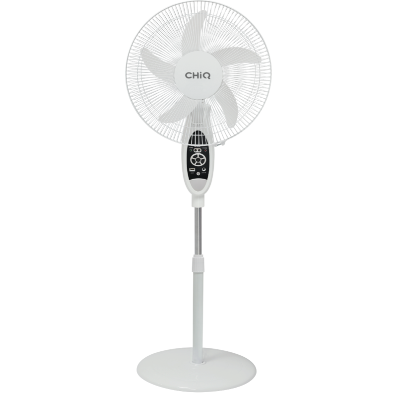 CHIQ Ventilador Pie Recargable 16pulg  9 vel temporizador puerto USB Luz Led  CQVF16RN0IT1W
