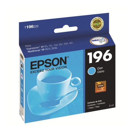 Epson cartucho cyan  para XP101201401  workforce WF2512WF2532   T196220AL