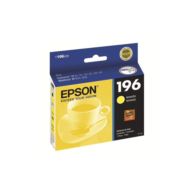 Epson cartucho amarillo  para XP101201401  workforce Wf2512Wf2532   T196420AL