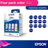 Epson botella de tinta T544 pack completo 4 Colores negro cian magenta y amarillo  T5445204P