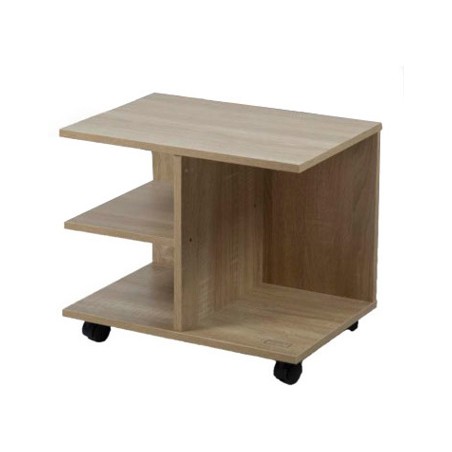 Kenneth Cole mesa al lado moderna con rueda colo roble W50 x H42.5 x D35 cmKCWD2022057O