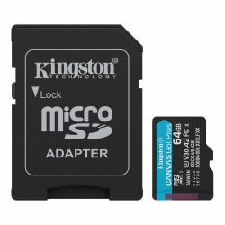 Kingston memoria microSDXC 64 GB canvas go plus gen4 200MBs A2 U3 V30 card + ADP  SDCG464GB