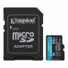 Kingston memoria microSDXC 64 GB canvas go plus gen4 200MBs A2 U3 V30 card + ADP  SDCG464GB