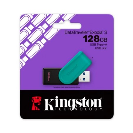 Kingston usb data traveler exodia USB 3.2 128GB negro turquesa  DTXS128GB