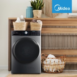 Midea lavadora carga frontal 21 kg color silver MH04W45SCA