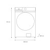 Midea lavadora carga frontal 21 kg color silver MH04W45SCA