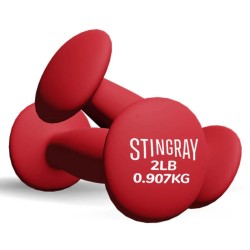 Stingray mancuerna metalica cubierta con neopreno color grisSFMAN8LB