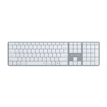 Targus teclado hyper bluetooth compatible con macOS & Windows, iPadOS & Android, ChromeOS en blanco  HS2310US