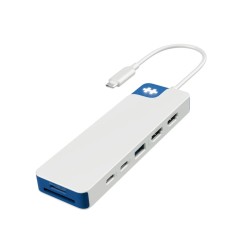 Targus hub hyper flex 9 puertos USBC + HDMI + MicroSD en blanco  HD4103BUGL