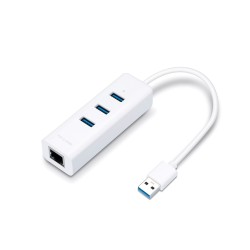 TPlink adaptador USB 3.0 3Port Hub & gigabit ethernet 2en 1 USB  UE330
