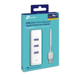 TPlink adaptador USB 3.0 3Port Hub & gigabit ethernet 2en 1 USB  UE330