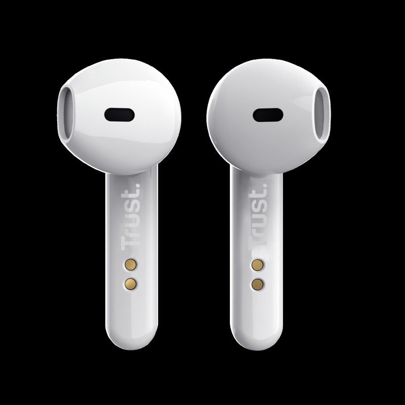 Trust audifonos bluetooth wireless color blanco ccontroles tactiles  23783