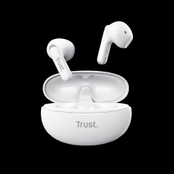 Trust audifonos bluetooth intraaurales color blanco microf ccancelacion de ruido  25173