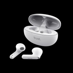 Trust audifonos bluetooth intraaurales color blanco microf ccancelacion de ruido  25173
