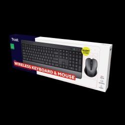 Trust teclado y mouse inalambrico eco en español teclas y botones silenciosos  24531