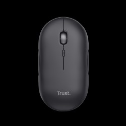 Trust  mouse recargable inalambrico silencioso color negro  24059