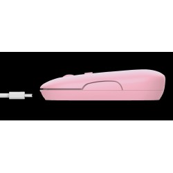 Trust  mouse recargable inalambrico silencioso color rosa con  24125
