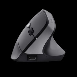 Trust mouse ergononico color negro inalambrico y recargable  25145