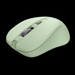 Trust mouse inalambrico eco  color verde claro silencioso  25042