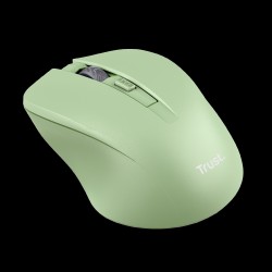 Trust mouse inalambrico eco  color verde claro silencioso  25042