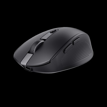 Trust mouse inalambrico recargable color negro silencioso  24819