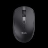 Trust mouse inalambrico recargable color negro silencioso  24819