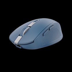 Trust mouse inalambrico recargable color azul silencioso  24934