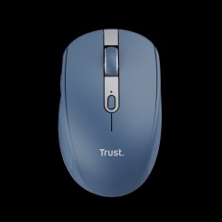 Trust mouse inalambrico recargable color azul silencioso  24934