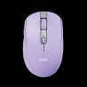 Trust mouse inalambrico recargable color lila silencioso  25384