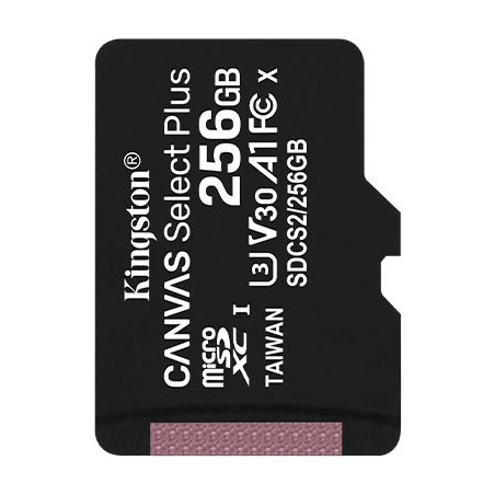 Kingston tarjeta de memoria micro SD canvas c/adaptador (clase 10) SDCS2/256GB