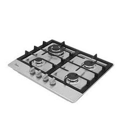 Midea estufa empotrable a gas 24pulg  color silver MTGB24R3402GS