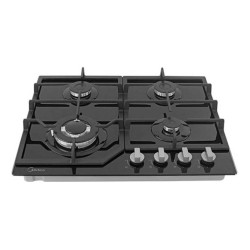 Midea estufa empotrable a gas 24pulg  vidrio color negro MTGB24R3402GG