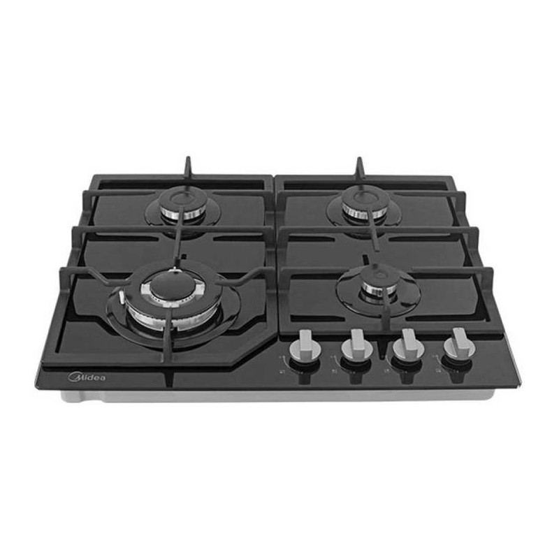 Midea estufa empotrable a gas 24pulg  vidrio color negro MTGB24R3402GG