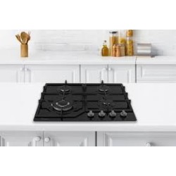 Midea estufa empotrable a gas 24pulg  vidrio color negro MTGB24R3402GG