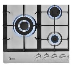 Midea estufa empotrable a gas 30pulg  color silver MTGB30TL3402GS
