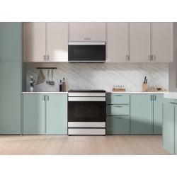 SAMSUNG Microwave OTR 2.1 Cu. Ft. Bespoke In White Glass Empotrable WIFI ME21DB670012AA