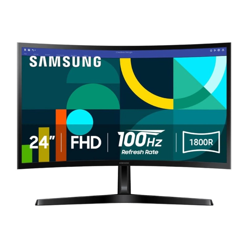 Samsung monitor LED curvo 24pulg  LS24D366GANXZA