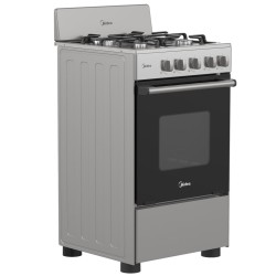 Midea cocina a gas 20 pulgadas 4 quemadores hierro fundido MGS20F0BKAGGCA