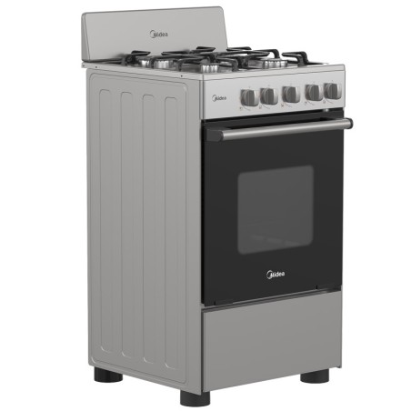 Midea cocina a gas 20 pulgadas 4 quemadores hierro fundido MGS20F0BKAGGCA