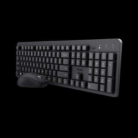 Trust combo teclado y mouse inalambrico silencioso  Ody II en ingles  25018
