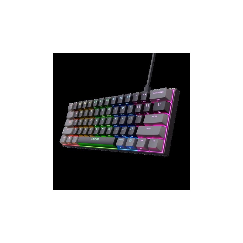 Trust teclado mecanico gaming GXT 867 Acira con iluminacion RGB  24885